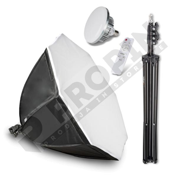 Softbox komplet 60W LED, oktagon 65cm + stojalo